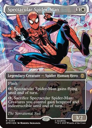 Spectacular Spider-Man (0239) (Borderless) (Textured Foil) (SPM-239) - Marvel's Spider-Man Foil