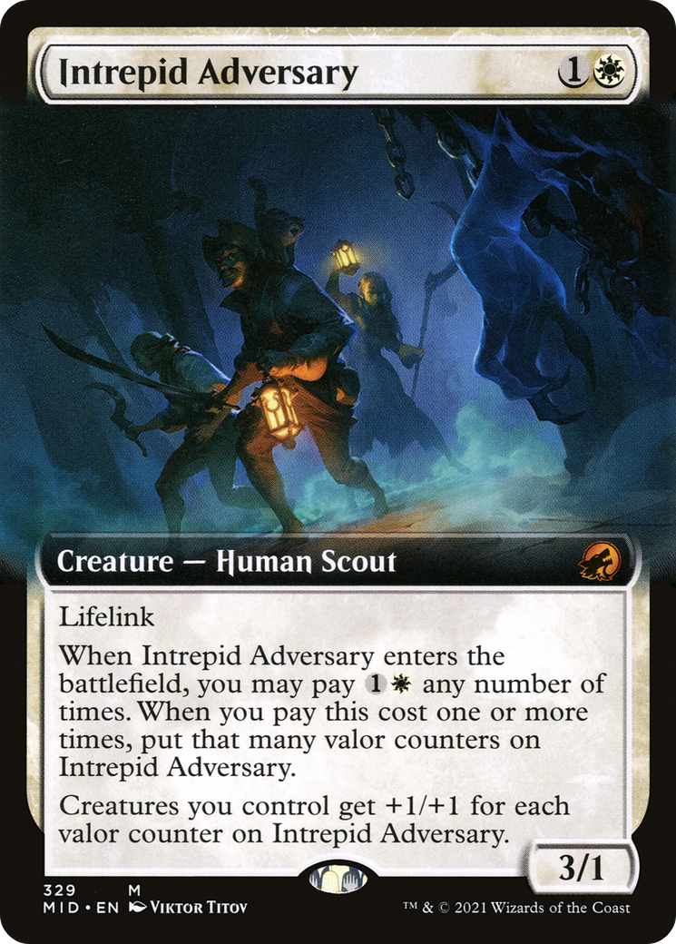 Intrepid Adversary (Extended Art) (MID-329) - Innistrad: Midnight Hunt: (Extended Art)