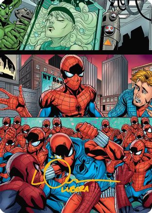 The Clone Saga Art Card (Gold-Stamped Signature) (AASPM-042) - Art Series: Marvel's Spider-Man