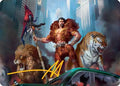 Kraven, Proud Predator Art Card (Gold-Stamped Signature) (AASPM-028) - Art Series: Marvel's Spider-Man