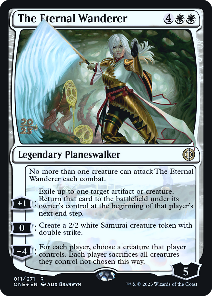 The Eternal Wanderer (PRE-011) - Phyrexia: All Will Be One Promos Foil