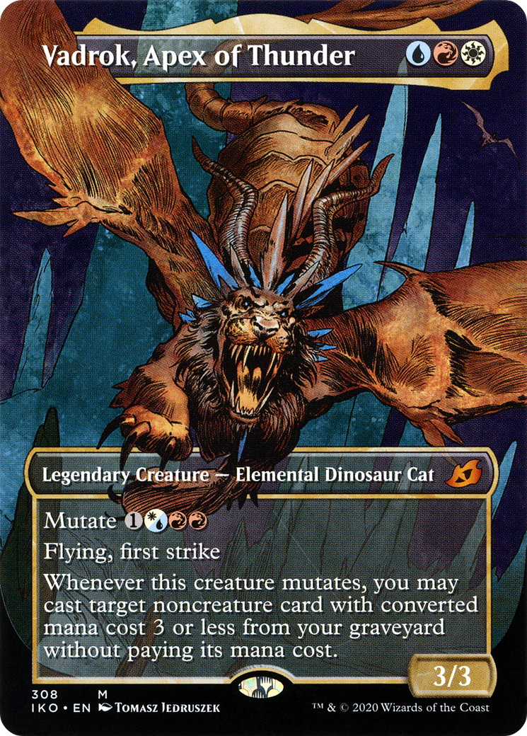 Vadrok, Apex of Thunder (Showcase) (IKO-308) - Ikoria: Lair of Behemoths: (Showcase) (Borderless) Foil