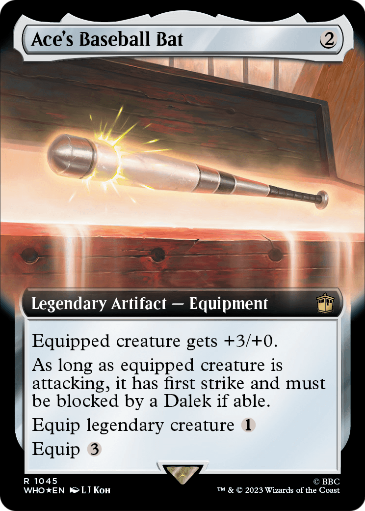 Ace's Baseball Bat (Extended Art) (Surge Foil) (WHO-1045) - Doctor Who: (Extended Art) Foil