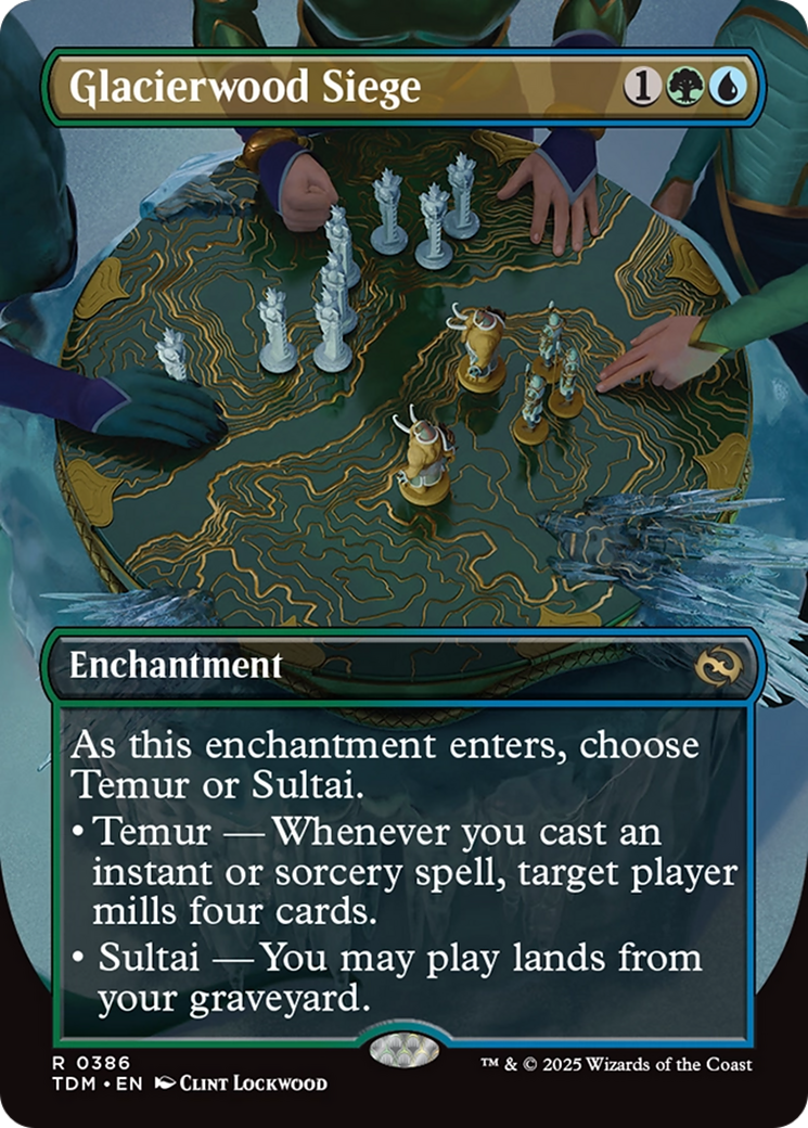 Glacierwood Siege (Borderless) (TDM-386) - Tarkir: Dragonstorm: (enchantment)