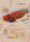 Phoenix Fleet Airship Art Card (Gold-Stamped Planeswalker Symbol) (ASTLA-035) - Art Series: Avatar: The Last Airbender