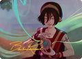 Toph, the First Metalbender Art Card (Gold-Stamped Signature) (ASTLA-049) - Art Series: Avatar: The Last Airbender