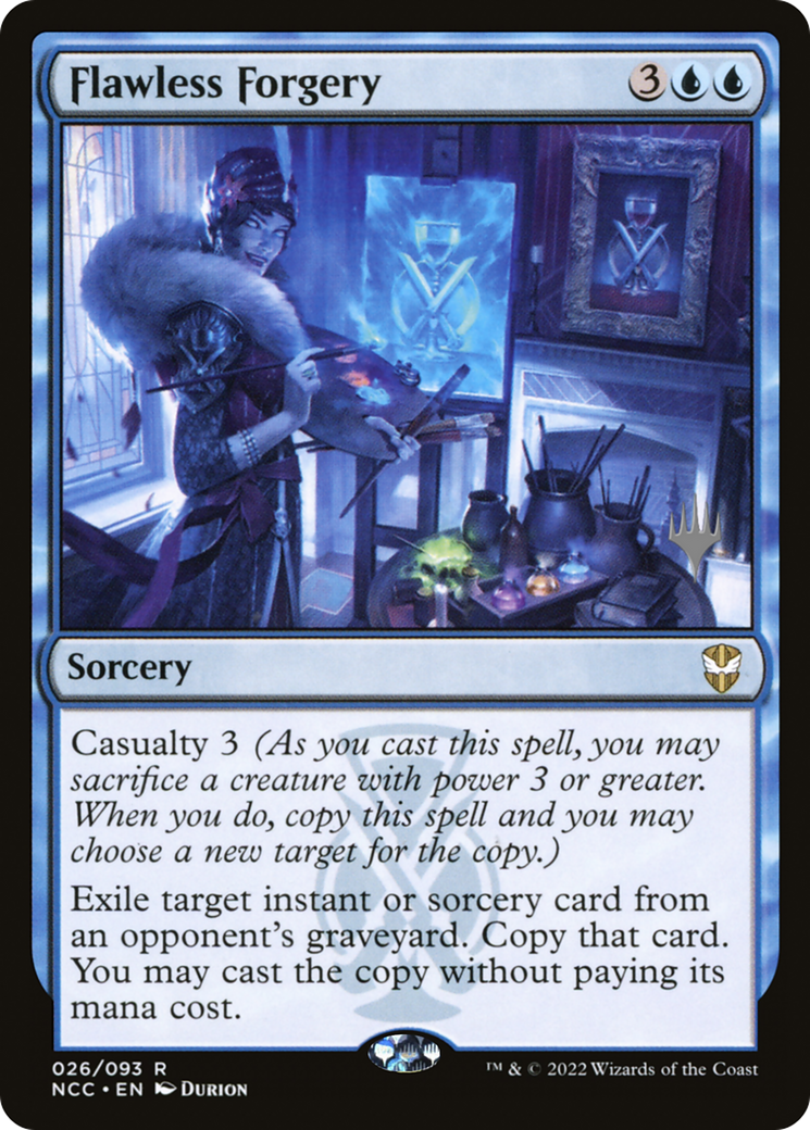 Flawless Forgery (PPSNC-026) - New Capenna Commander Promos Foil