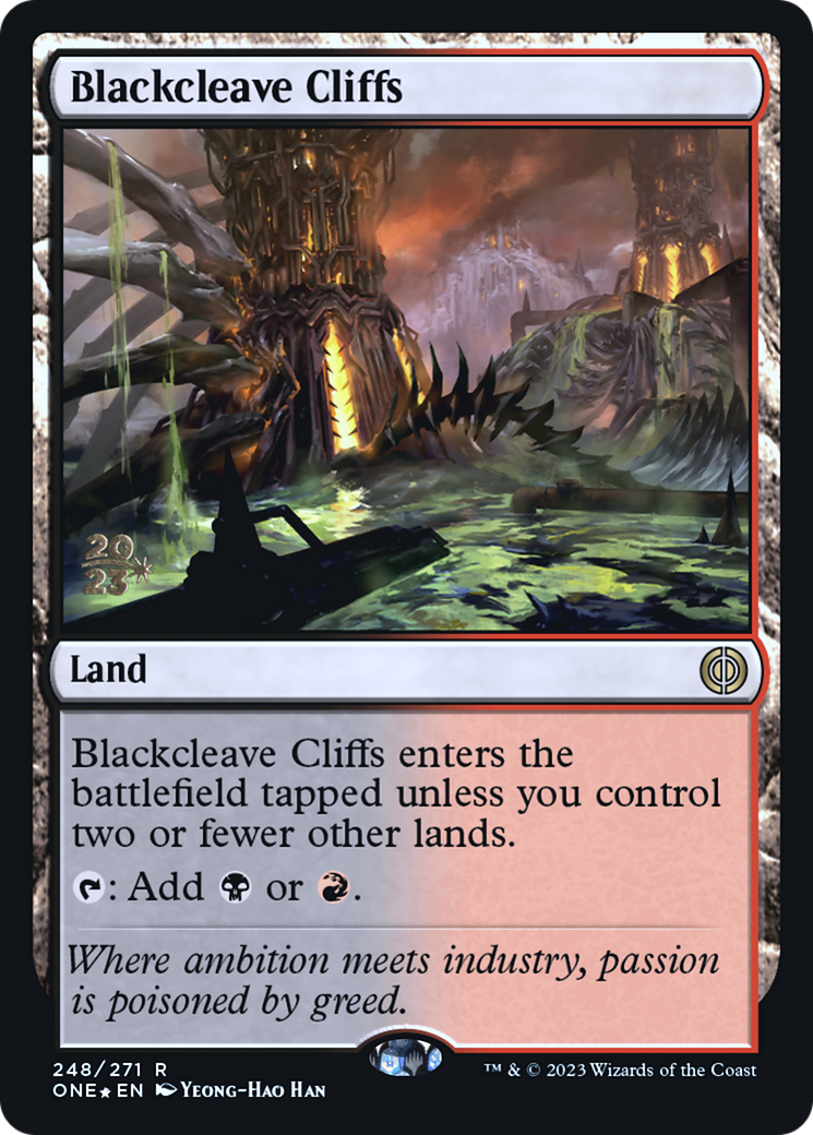Blackcleave Cliffs (PRE-248) - Phyrexia: All Will Be One Promos Foil