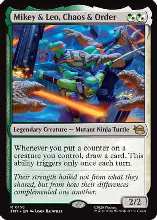 Mikey & Leo, Chaos & Order (TMT-158) - Teenage Mutant Ninja Turtles Foil