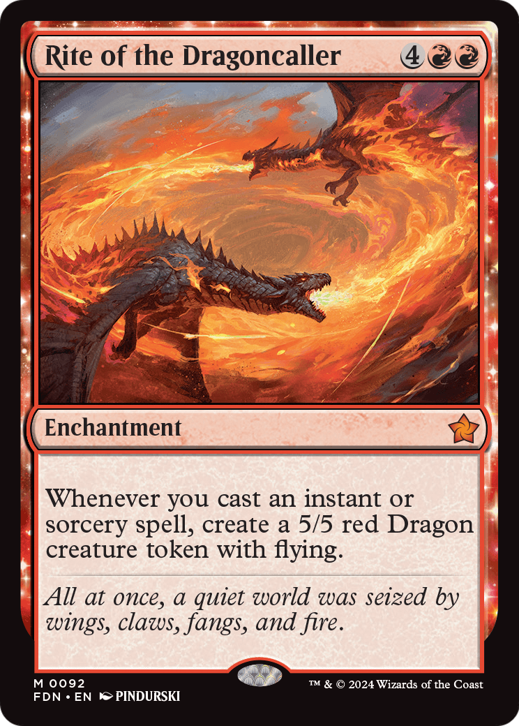 Rite of the Dragoncaller (FDN-092) - Foundations: (enchantment) Foil