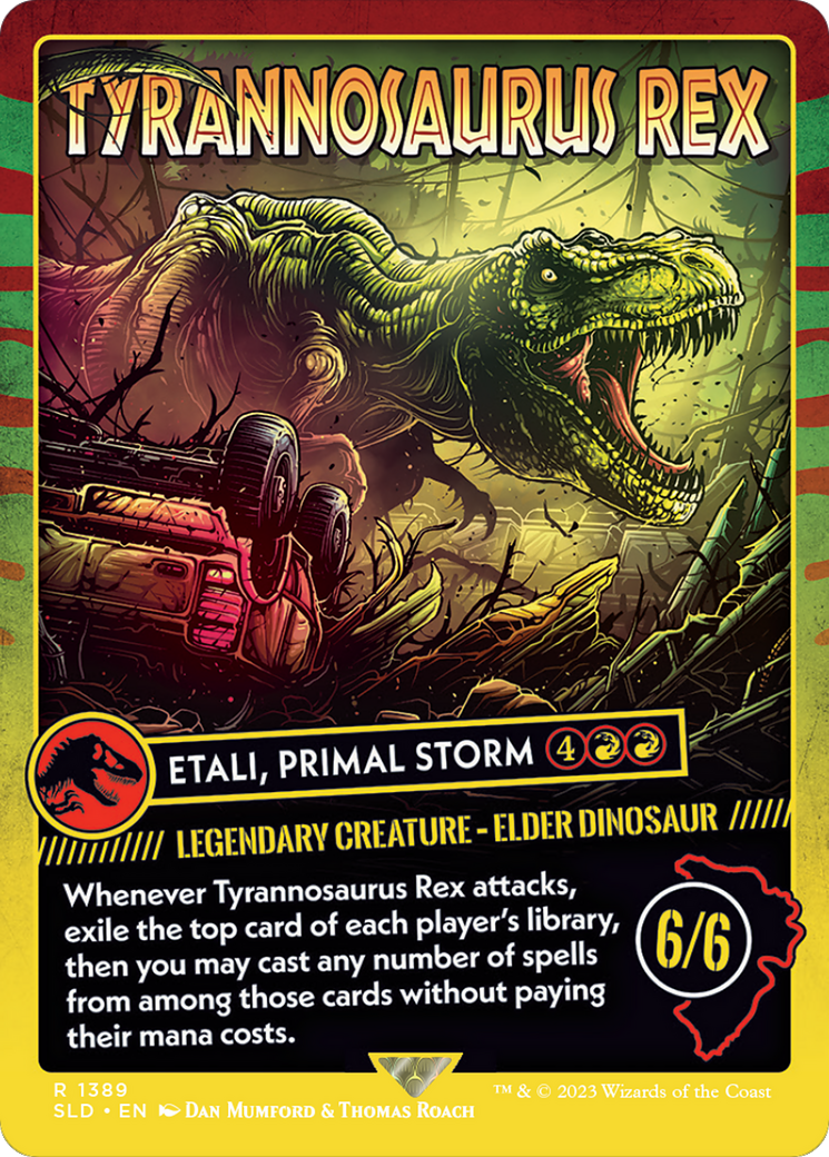 Tyrannosaurus Rex - Etali, Primal Storm (SLD-1389) - Secret Lair Drop / Tyrannosaurus Rex (Borderless)