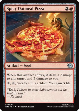 Spicy Oatmeal Pizza (TMT-109) - Teenage Mutant Ninja Turtles Foil