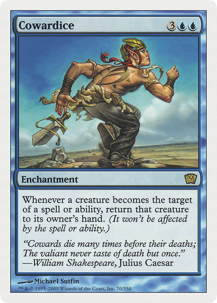 Cowardice (9ED-070) - 9th Edition Foil