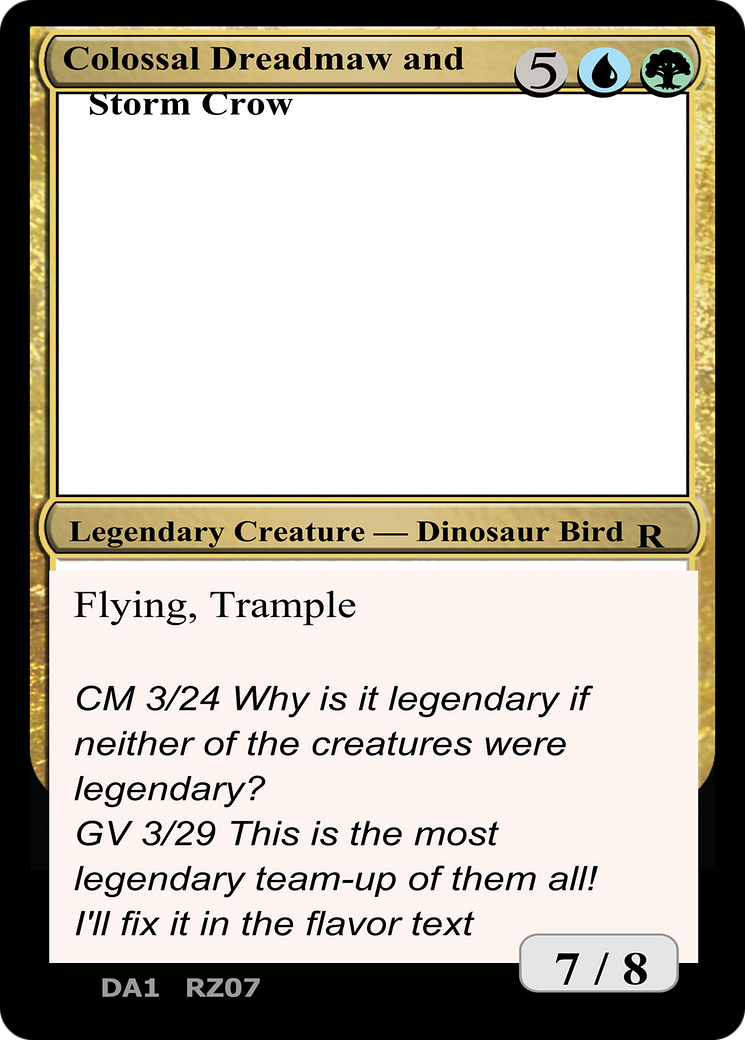Colossal Dreadmaw and Storm Crow (UNK-) - Unknown Event