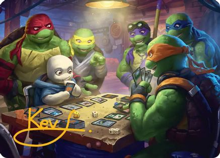Lessons from Life Art Card (Gold-Stamped Signature) (ASTMT-014) - Art Series: Teenage Mutant Ninja Turtles