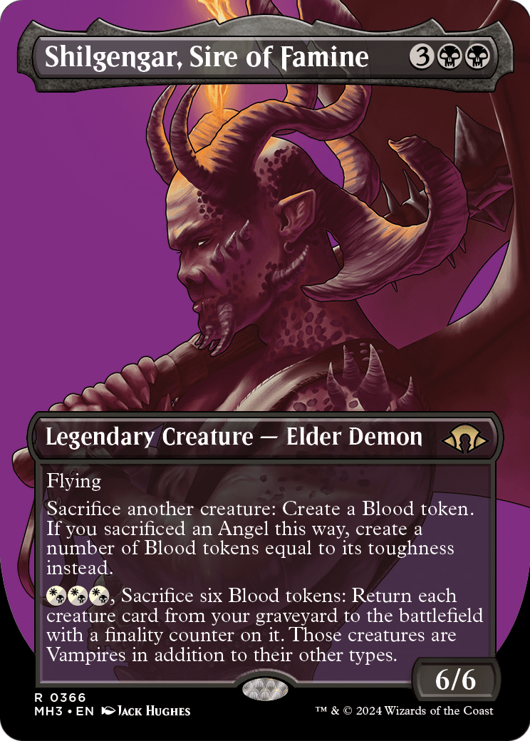 Shilgengar, Sire of Famine (Borderless) (MH3-366) - Modern Horizons 3 Foil