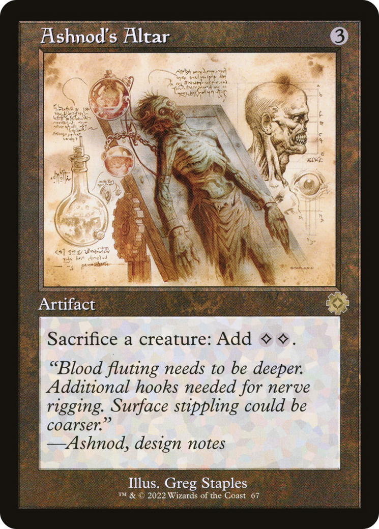 Ashnod's Altar (Schematic) (BRR-067) - The Brothers' War Retro Artifacts Foil