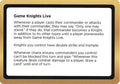 Game Knights Live (Black Lotus Unknown Planechase) (OVER-) - Oversize Cards