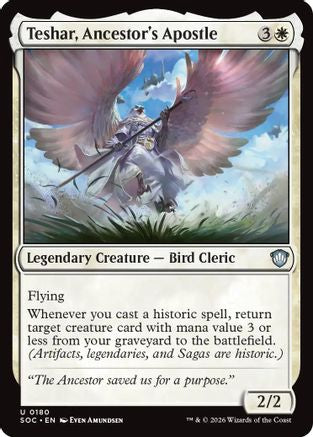Teshar, Ancestor's Apostle (SOC-180) - Commander: Secrets of Strixhaven