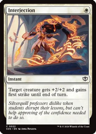 Interjection (SOS-022) - Secrets of Strixhaven Foil