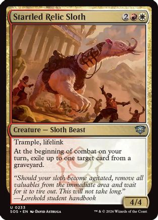 Startled Relic Sloth (SOS-233) - Secrets of Strixhaven Foil