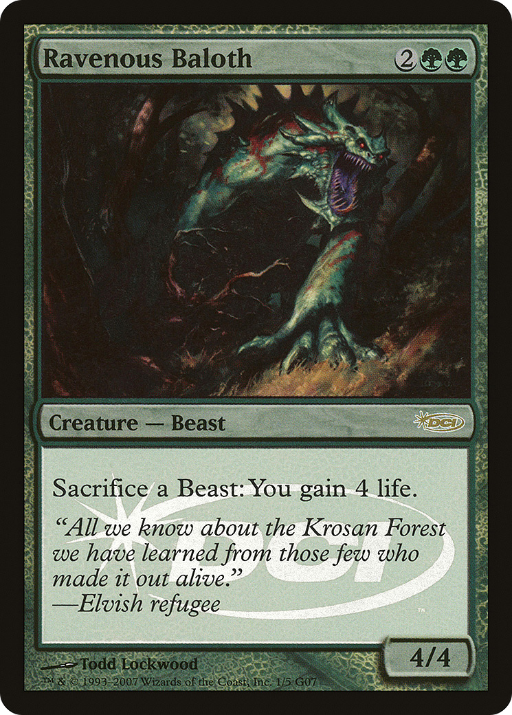 Ravenous Baloth (JDG-001) - Judge Gift Cards 2007 Foil