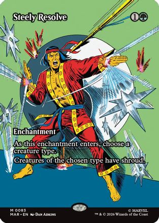Steely Resolve (Borderless) (MAR-083) - Marvel Universe Eternal-Legal Foil