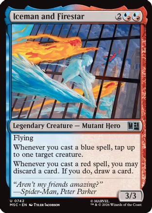 Iceman and Firestar (MSC-742) - Commander: Marvel Super Heroes Foil