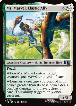 Ms. Marvel, Elastic Ally (MSC-744) - Commander: Marvel Super Heroes Foil