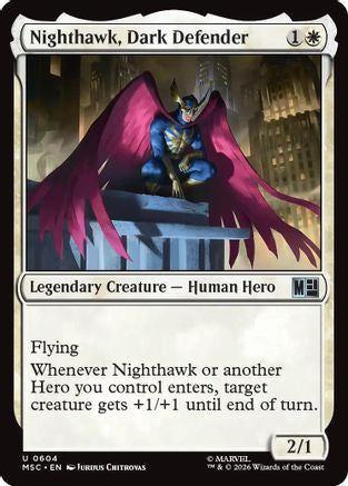 Nighthawk, Dark Defender (MSC-604) - Commander: Marvel Super Heroes