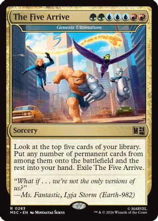 The Five Arrive - Genesis Ultimatum (Surge Foil) (MSC-283) - Commander: Marvel Super Heroes Foil