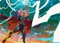 Lightning Strike Art Card (Gold-Stamped Signature) (AAMSH-011) - Art Series: Marvel Super Heroes