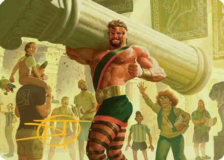 Hercules, Prince of Power Art Card (Gold-Stamped Signature) (AAMSH-013) - Art Series: Marvel Super Heroes