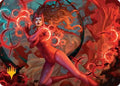 Scarlet Witch, Chaotic Avenger Art Card (Gold-Stamped Planeswalker Symbol) (AAMSH-038) - Art Series: Marvel Super Heroes