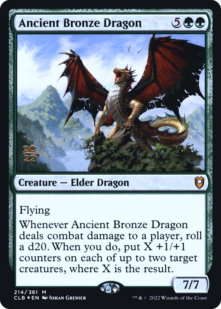 Ancient Bronze Dragon (PRE-214) - Battle for Baldur's Gate Promos Foil