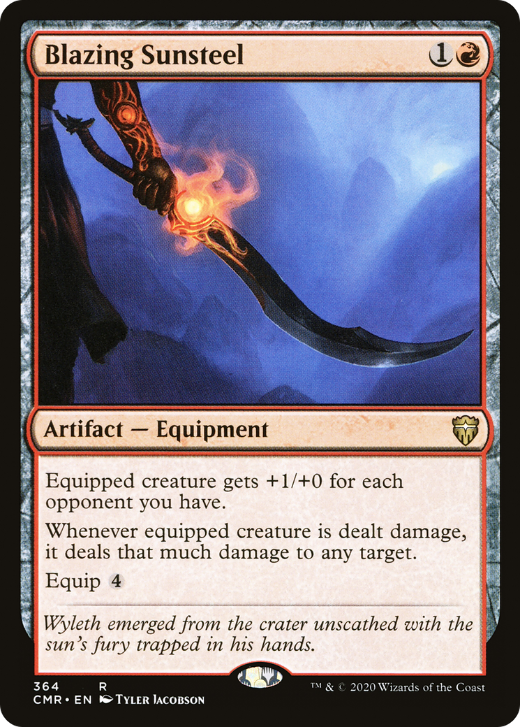 Blazing Sunsteel (CMR-364) - Commander Legends