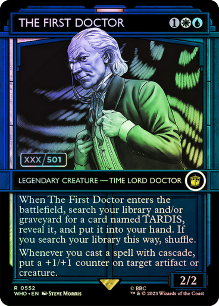 The First Doctor (Serial Numbered) (WHO-552) - Doctor Who: (Showcase) (Borderless) Foil