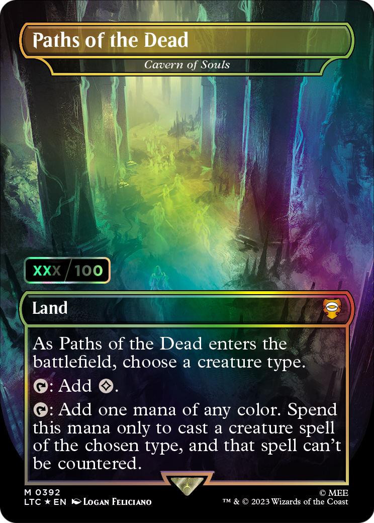 Paths of the Dead - Cavern of Souls (Serial Numbered) (LTC-392) - Tales of Middle-earth Commander / Paths of the Dead (Borderless) Foil