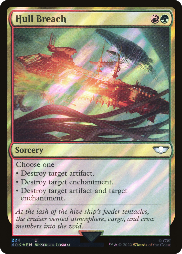 Hull Breach (Surge Foil) (40K-224) - Warhammer 40,000 Commander Foil