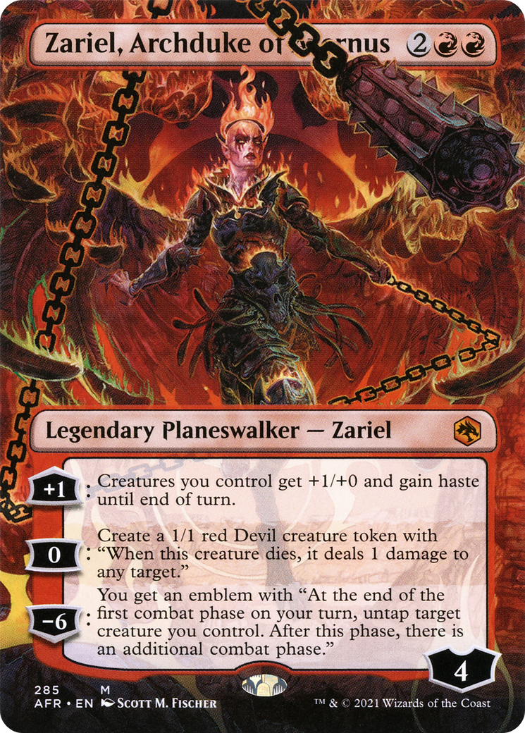 Zariel, Archduke of Avernus (Borderless) (AFR-285) - Adventures in the Forgotten Realms Foil