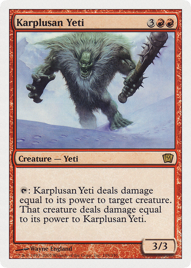 Karplusan Yeti (9ED-198) - 9th Edition Foil
