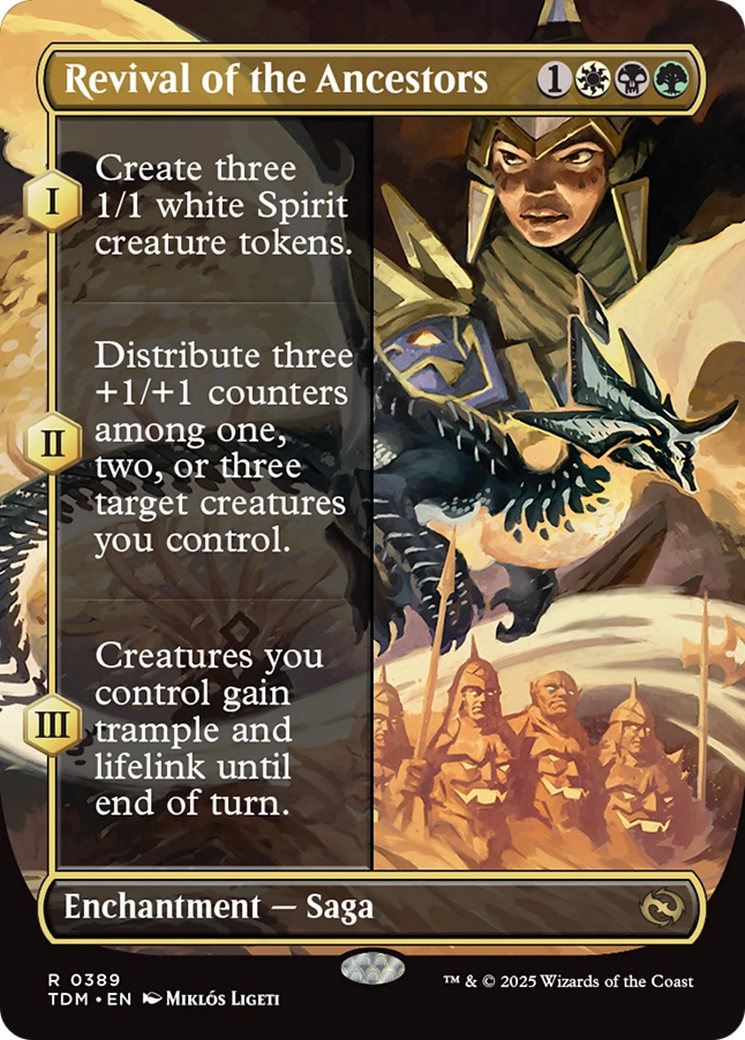 Revival of the Ancestors (Borderless) (TDM-389) - Tarkir: Dragonstorm: (enchantment)