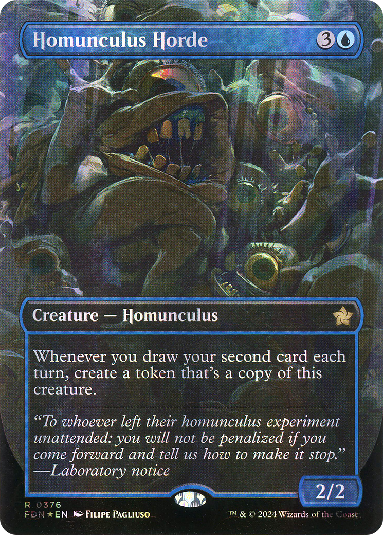 Homunculus Horde (Borderless) (Mana Foil) (FDN-376) - Foundations Foil