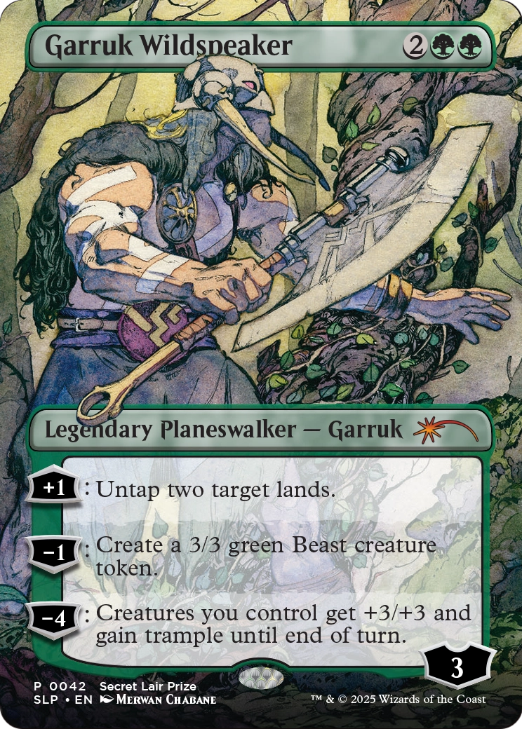 Garruk Wildspeaker (SLP-042) - Secret Lair Showdown (Borderless) Foil