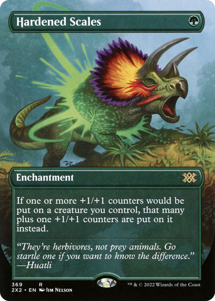 Hardened Scales (Borderless) (2X2-369) - Double Masters 2022 Foil