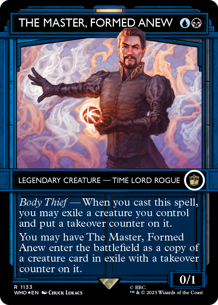 The Master, Formed Anew (Showcase) (Surge Foil) (WHO-1133) - Doctor Who: (Showcase) (Borderless) Foil