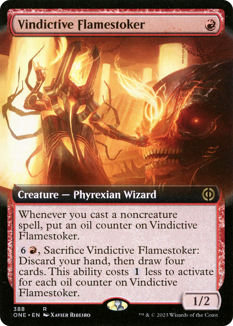 Vindictive Flamestoker (Extended Art) (ONE-388) - Phyrexia: All Will Be One: (Extended Art)