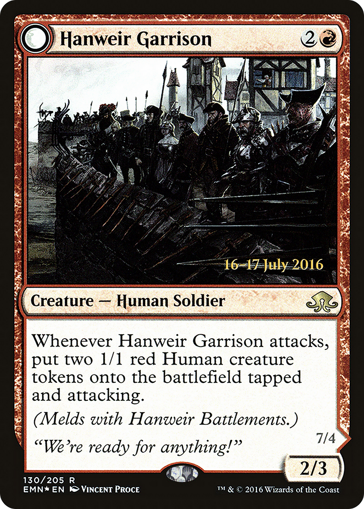 Hanweir Garrison (PRE-130S) - Eldritch Moon Promos: (mooneldrazidfc) Foil