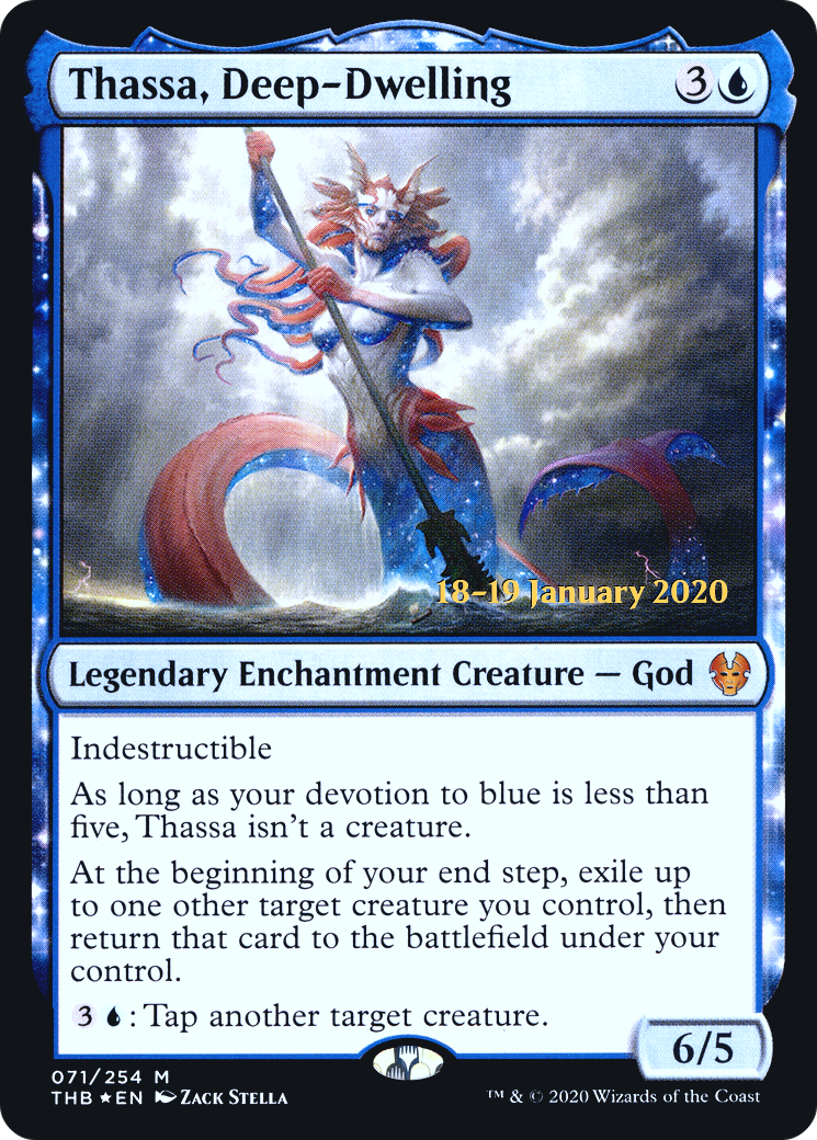 Thassa, Deep-Dwelling (PRE-71S) - Theros Beyond Death Promos: (enchantment) Foil