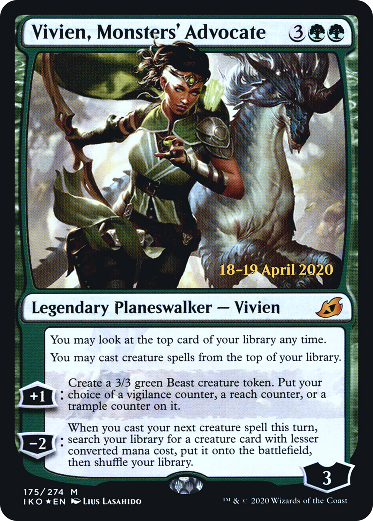 Vivien, Monsters' Advocate (PRE-175S) - Ikoria: Lair of Behemoths Promos Foil